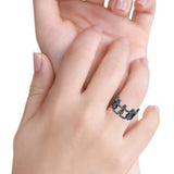 Children Oxidized Band Solid 925 Sterling Silver (11mm)