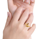 Snake Ring Oxidized Band Solid 925 Sterling Silver Thumb Ring (14mm)