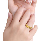 Elephant Ring Oxidized Band Solid 925 Sterling Silver Thumb Ring (7mm)