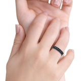 Tree Ring Oxidized Band Solid 925 Sterling Silver Thumb Ring (5mm)