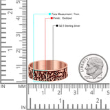 Desert Design Cactus Traditional Oxidized Trending Band Solid 925 Sterling Silver Thumb Ring 7mm