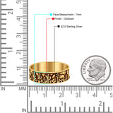 Desert Design Cactus Traditional Oxidized Trending Band Solid 925 Sterling Silver Thumb Ring 7mm