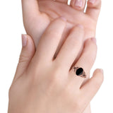 Petite Dainty Butterfly Lab Opal Ring Solid Oval Oxidized 925 Sterling Silver