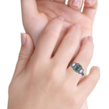 Emerald Cut Halo Engagement Ring Simulated Cubic Zirconia 925 Sterling Silver