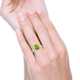 Art Deco Wedding Ring Round Simulated Cubic Zirconia 925 Sterling Silver