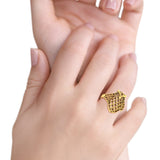 Filigree Owl Ring Band 925 Sterling Silver Lucky Owl