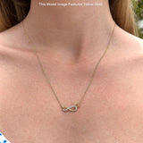 Infinity Diamond Necklace 14K Gold 0.07ct