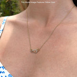 Infinity Diamond Necklace 14K Gold 0.07ct