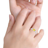Three Stone Wedding Engagement Ring Emerald Cut Round CZ 925 Sterling Silver