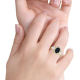 Three Stone Engagement Ring Simulated Cubic Zirconia 925 Sterling Silver BA1067