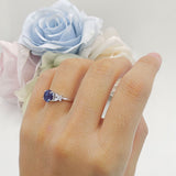 Art Deco Round Butterfly Ring Lab Alexandrite 925 Sterling Silver