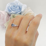 Art Deco Round Butterfly Ring Natural Rutilated Quartz 925 Sterling Silver