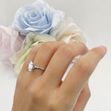 Marquise Solitaire Engagement Ring 7X14 Natural Moonstone 925 Sterling Silver