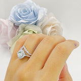 Two Piece Halo Bridal Ring