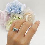 Two Piece Pear Teardrop Bridal Ring