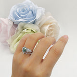 Two Piece Pear Teardrop Bridal Ring