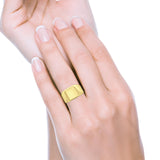 Signet Plain Band High Polished Solid 925 Sterling Silver Thumb Ring (14mm)