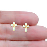 cross stud earrings