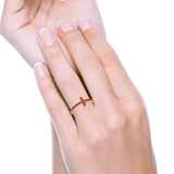 Wedding Eternity Sideways Cross Rings Simulated CZ 925 Sterling Silver