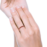 Full Eternity Wedding Band Ring Simulated CZ 925 Sterling Silver