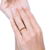 Full Eternity Wedding Band Ring Simulated CZ 925 Sterling Silver