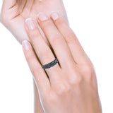 Multi Braided Twisted Rope Woven Knot Oxidized Band Solid 925 Sterling Silver Thumb Ring 6mm