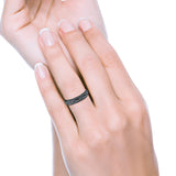 Thin Braided Band Chain Wire Style Ring Oxidized Band Solid 925 Sterling Silver Thumb Ring (4mm)