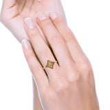 Star Band Oxidized Ring Solid 925 Sterling Silver (8mm)