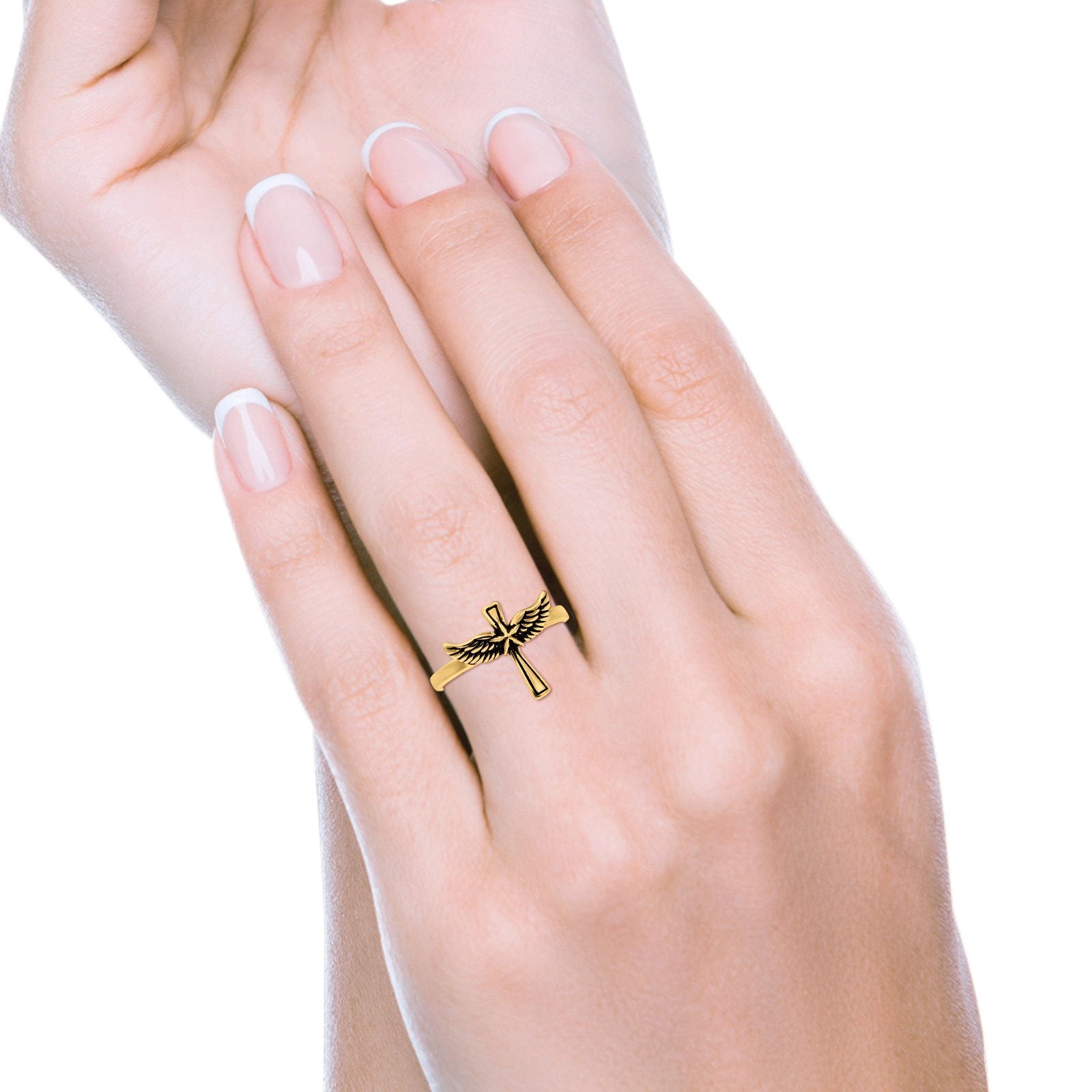 Cross thumb ring sales