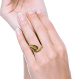 Cobra Snake Ring Oxidized Band Solid 925 Sterling Silver Thumb Ring (15.6mm)