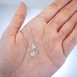 Halo Heart Engagement Lab Opal Earrings Simulated CZ 925 Sterling Silver