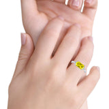 Sideways Fashion Ring Dainty Simulated Cubic Zirconia 925 Sterling Silver