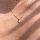 Diamond Solitaire Pendant Chain Necklace