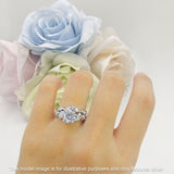 Art Deco Round Cubic Zirconia Infinity Leaf Design Bridal Ring 925 Sterling Silver