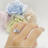 Art Deco Round Cubic Zirconia Infinity Leaf Design Bridal Ring 925 Sterling Silver