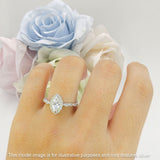 Art Deco Engagement Ring Halo Marquise Cubic Zirconia 925 Sterling Silver