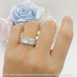 Round Engagement Ring Vintage Style Cubic Zirconia 925 Sterling Silver