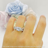 Round Infinity Marquise Vintage Style Floral Ring Cubic Zirconia 925 Sterling Silver
