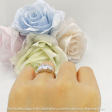 Round Graduating Baguette Cubic Zirconia Ring 925 Sterling Silver