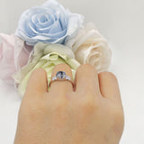 Art Deco Round Butterfly Ring Natural Rutilated Quartz 925 Sterling Silver