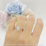 6 Claw Elongated Hexagon Ring Cubic Zirconia 925 Sterling Silver
