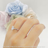 6 Claw Elongated Hexagon Ring Cubic Zirconia 925 Sterling Silver