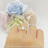 6 Claw Elongated Hexagon Ring Cubic Zirconia 925 Sterling Silver