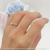 Heart Shaped Milgrain Marquise Vintage Style Promise Ring Cubic Zirconia 925 Sterling Silver