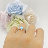 Marquise Split Shank Leaf Floral Ring