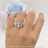 Vintage Style Engagement Ring Marquise Cubic Zirconia 925 Sterling Silver