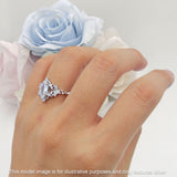 Vintage Style Engagement Ring Marquise Cubic Zirconia 925 Sterling Silver