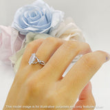 Marquise Split Shank Infinity Twisted Ring Cubic Zirconia 925 Sterling Silver