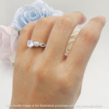 Vintage Style Sunflower Marquise Round Cubic Zirconia Ring 925 Sterling Silver