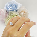 Sunflower Trio Ring Elegant Vintage Style Cubic Zirconia 925 Sterling Silver